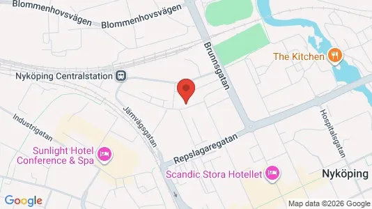 Bostadsrätter till salu i Nyköping - kort over placeringen