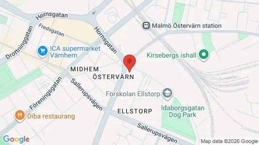 Bostadsrätter till salu i Malmö Centrum - kort over placeringen