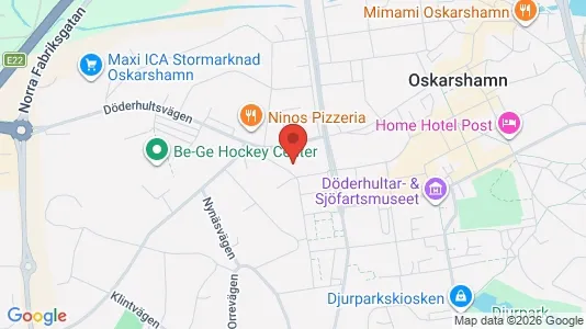 Bostadsrätter till salu i Oskarshamn - kort over placeringen