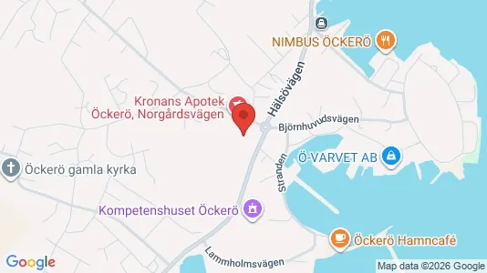Bostadsrätter till salu i Öckerö - kort over placeringen