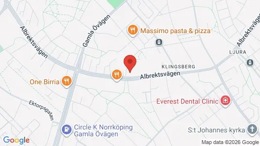 Bostadsrätter till salu i Norrköping - kort over placeringen