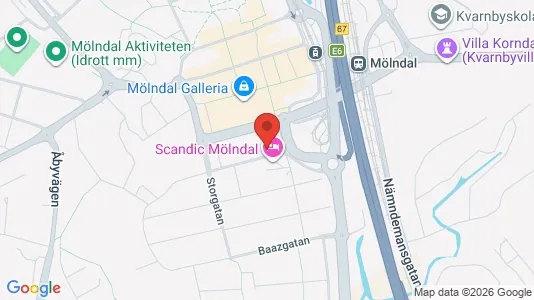 Bostadsrätter till salu i Mölndal - kort over placeringen