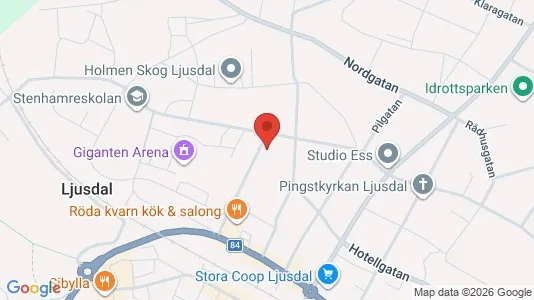 Bostadsrätter till salu i Ljusdal - kort over placeringen