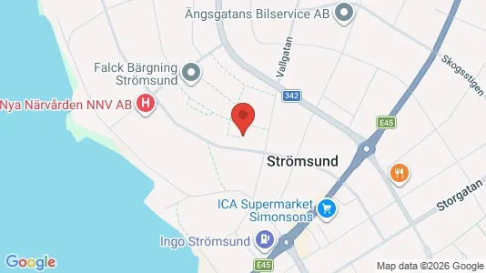 Lägenheter att hyra i Strömsund - kort over placeringen