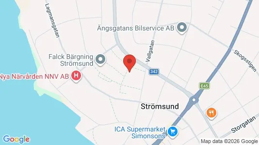 Lägenheter att hyra i Strömsund - kort over placeringen