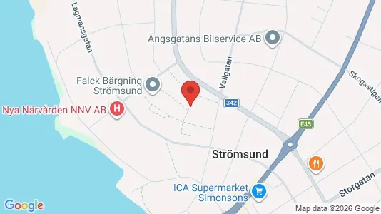 Lägenheter att hyra i Strömsund - kort over placeringen