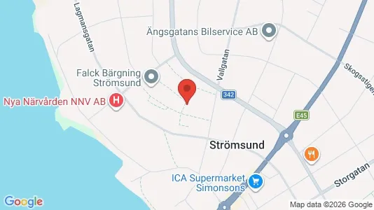 Lägenheter att hyra i Strömsund - kort over placeringen