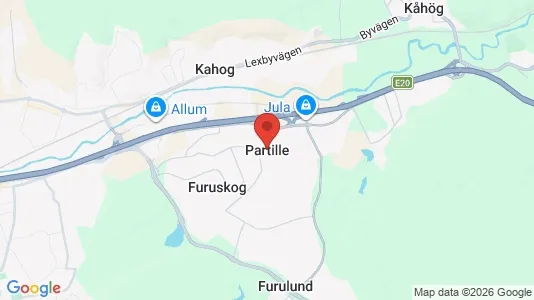 Radhus att hyra i Partille - kort over placeringen
