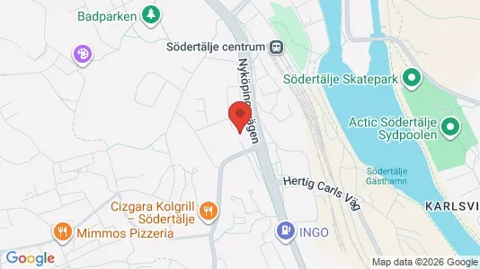 Lägenheter att hyra i Södertälje - kort over placeringen