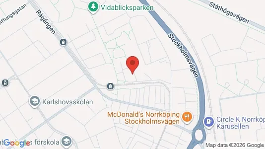 Bostadsrätter till salu i Norrköping - kort over placeringen