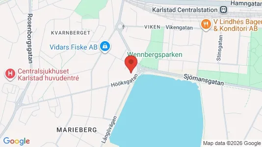 Bostadsrätter till salu i Karlstad - kort over placeringen