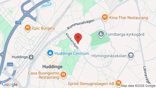 Lägenheter att hyra i Huddinge - kort over placeringen