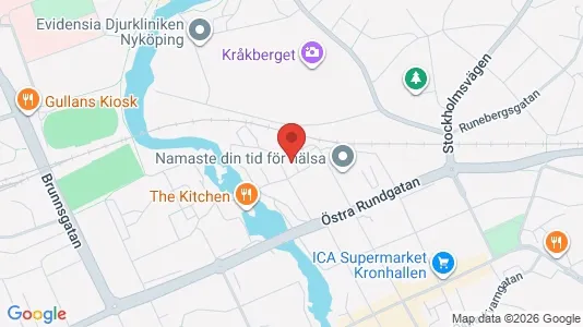 Bostadsrätter till salu i Nyköping - kort over placeringen