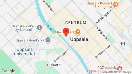 Lägenheter att hyra i Uppsala - kort over placeringen