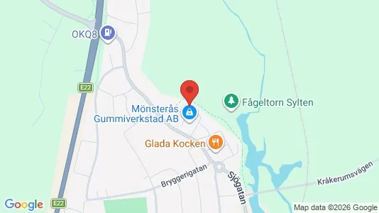 Lägenheter att hyra i Mönsterås - kort over placeringen