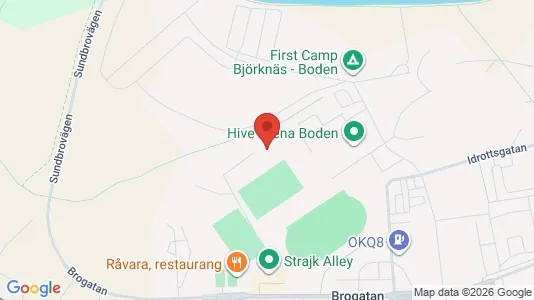 Lägenheter att hyra i Boden - kort over placeringen