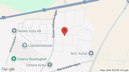Bostadsrätter till salu i Götene - kort over placeringen