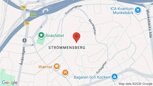Bostadsrätter till salu i Örgryte-Härlanda - kort over placeringen