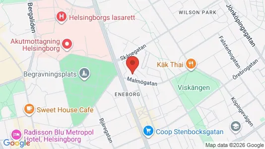 Lägenheter att hyra i Helsingborg - kort over placeringen