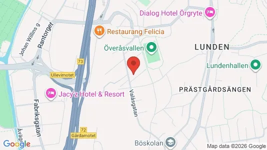 Lägenheter att hyra i Örgryte-Härlanda - kort over placeringen