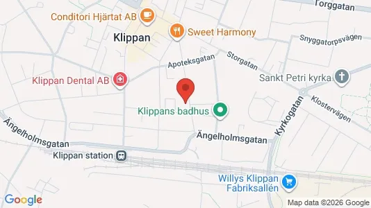 Lägenheter att hyra i Klippan - kort over placeringen