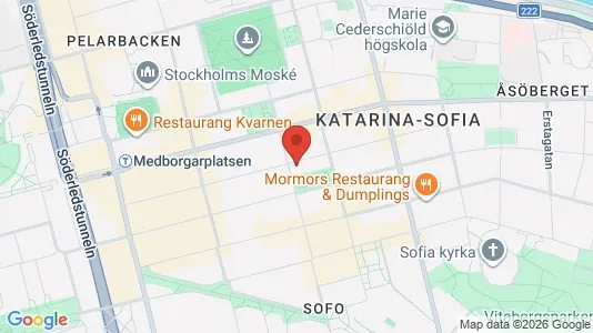 Lägenheter till salu i Södermalm - kort over placeringen