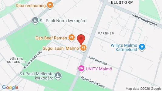 Lägenheter att hyra i Malmö Centrum - kort over placeringen