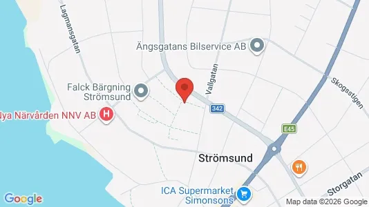 Lägenheter att hyra i Strömsund - kort over placeringen