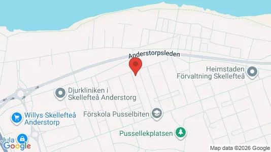 Lägenheter att hyra i Skellefteå - kort over placeringen