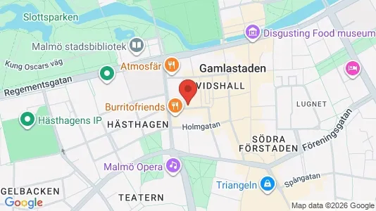 Lägenheter till salu i Malmö Centrum - kort over placeringen