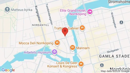 Bostadsrätter till salu i Norrköping - kort over placeringen
