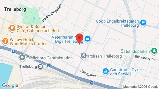 Lägenheter att hyra i Trelleborg - kort over placeringen