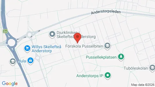 Lägenheter att hyra i Skellefteå - kort over placeringen