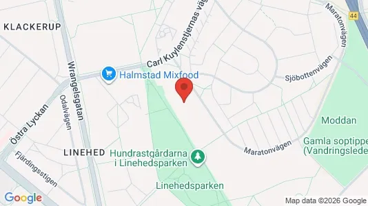 Lägenheter att hyra i Halmstad - kort over placeringen
