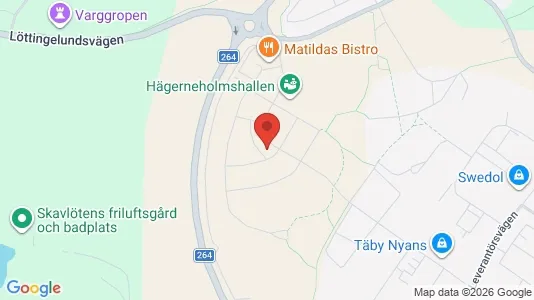 Lägenheter till salu i Täby - kort over placeringen