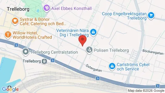 Lägenheter att hyra i Trelleborg - kort over placeringen