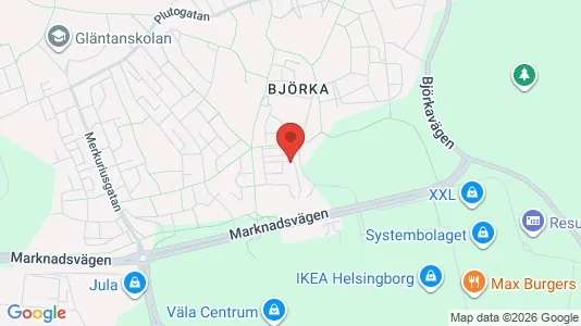 Lägenheter till salu i Helsingborg - kort over placeringen