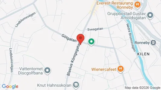 Lägenheter att hyra i Ronneby - kort over placeringen