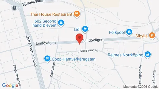 Bostadsrätter till salu i Norrköping - kort over placeringen