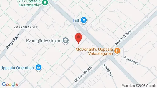 Lägenheter att hyra i Uppsala - kort over placeringen