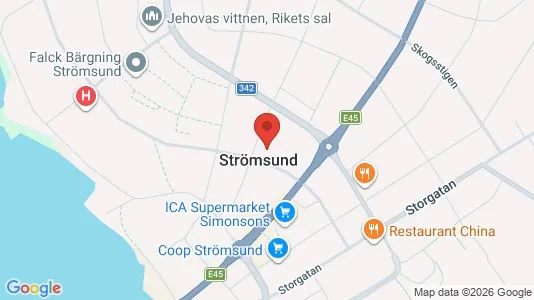 Lägenheter att hyra i Strömsund - kort over placeringen