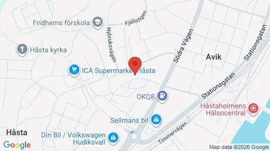 Lägenheter att hyra i Hudiksvall - kort over placeringen