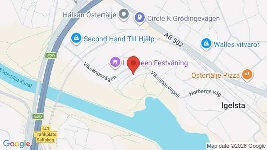 Lägenheter till salu i Södertälje - kort over placeringen