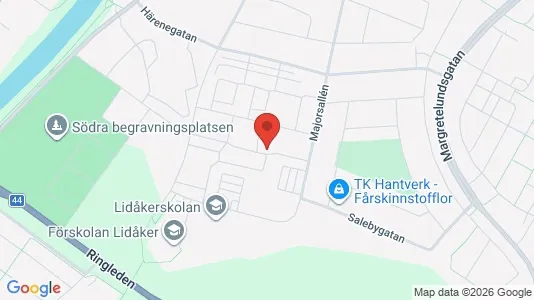 Bostadsrätter till salu i Lidköping - kort over placeringen