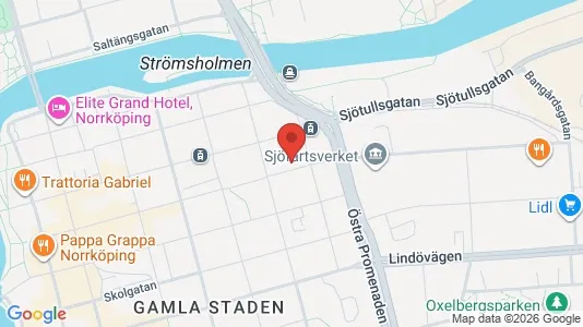 Bostadsrätter till salu i Norrköping - kort over placeringen