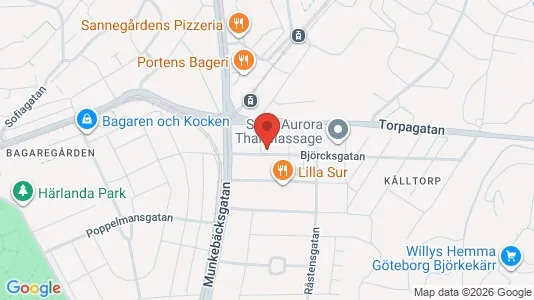 Bostadsrätter till salu i Örgryte-Härlanda - kort over placeringen