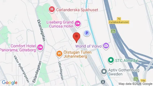 Lägenheter att hyra i Johanneberg - kort over placeringen