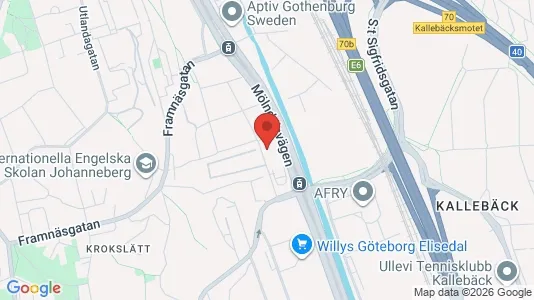 Lägenheter till salu i Johanneberg - kort over placeringen