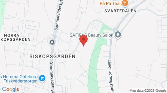 Bostadsrätter till salu i Västra hisingen - kort over placeringen