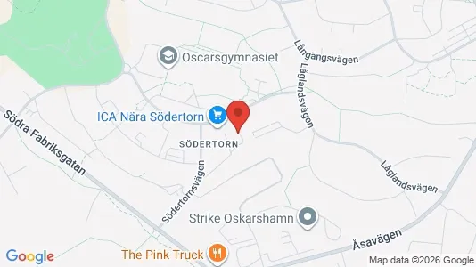 Lägenheter att hyra i Oskarshamn - kort over placeringen